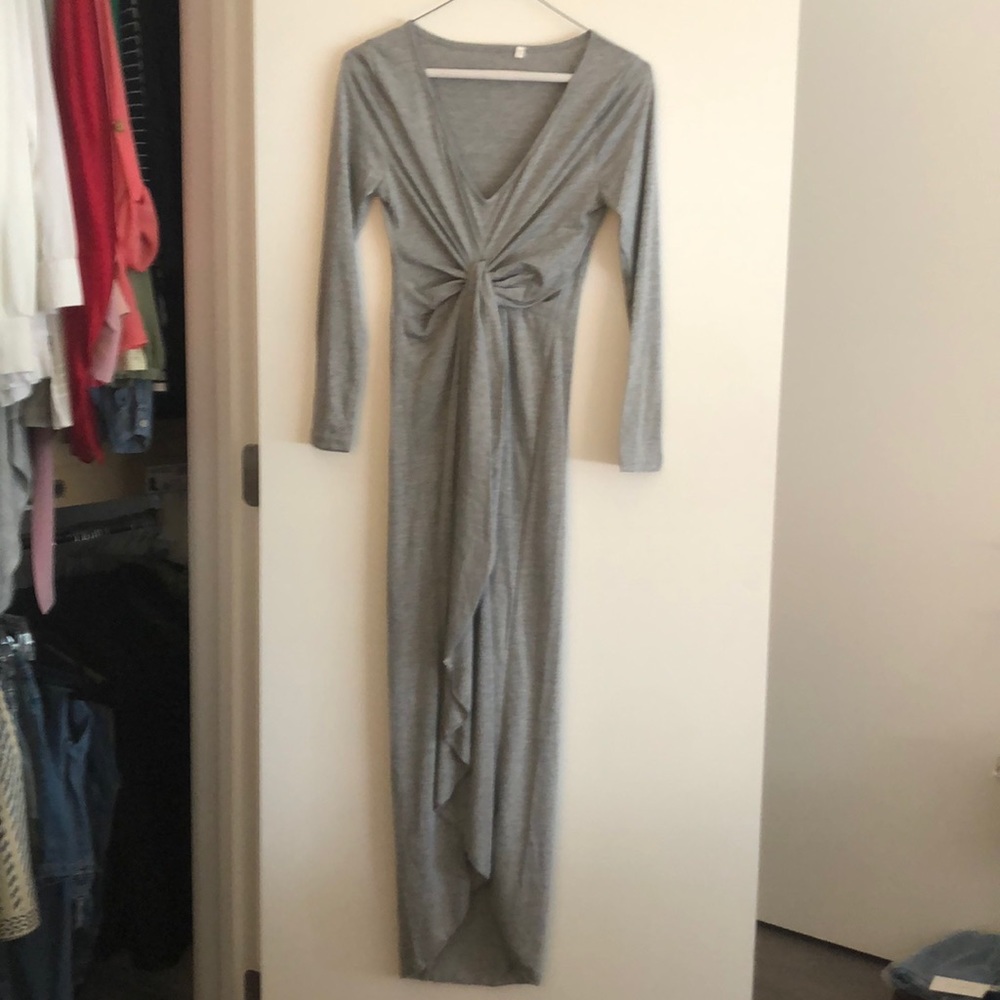 Grey midi dress